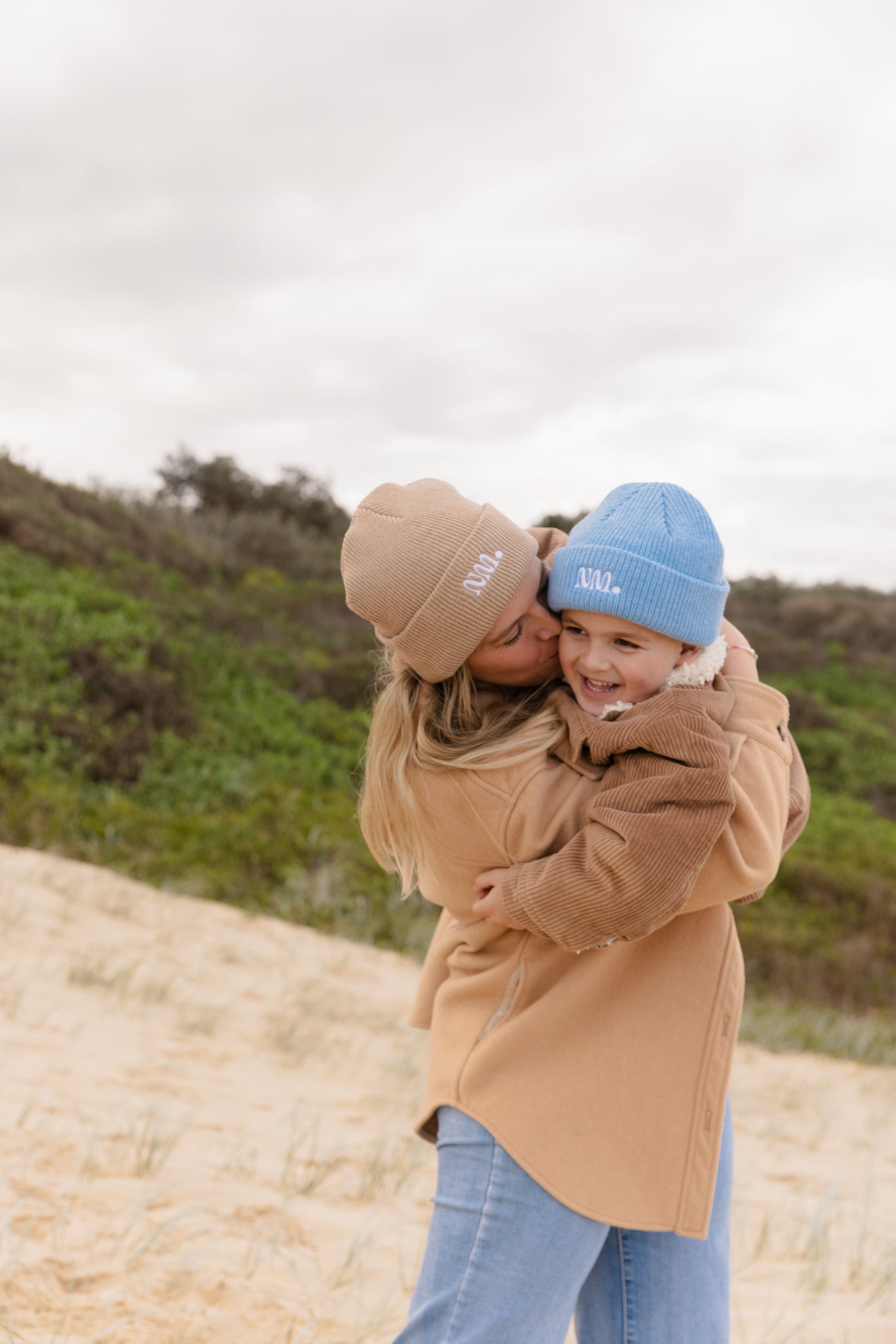 Brown earth hemp beanie