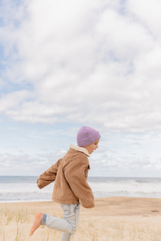 Kids Lilac knit beanie