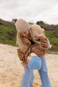 Brown earth beanie
