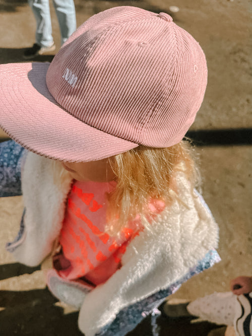 Kids corduroy cap - Dusty Rose