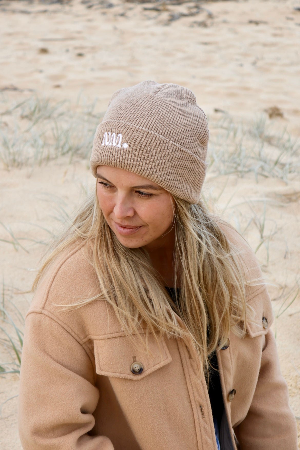 Brown earth beanie