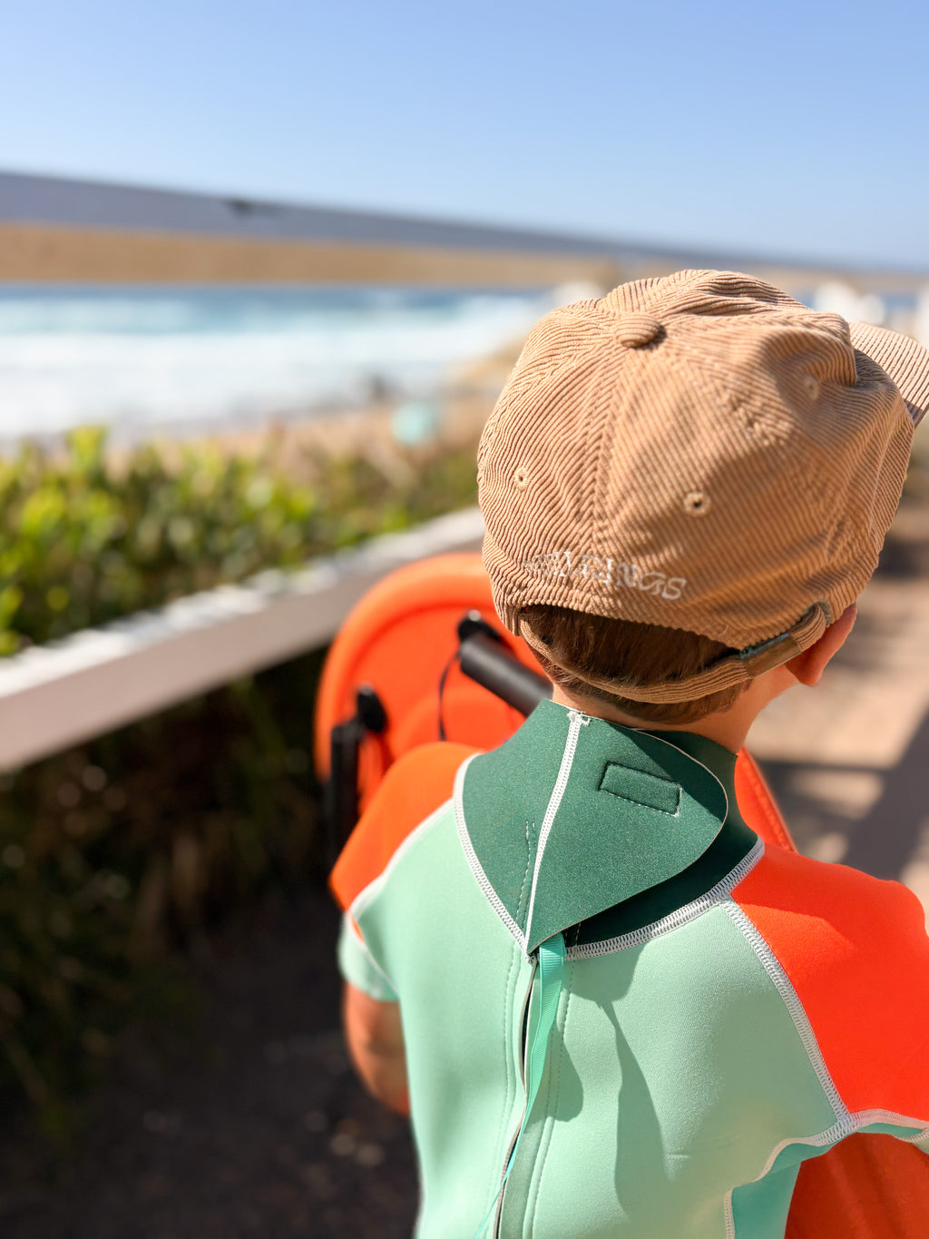 Kids corduroy cap -Tan